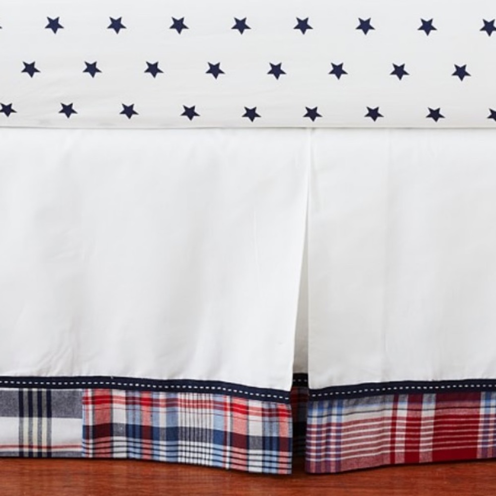 Pottery Barn Baby Madras Crib Skirt